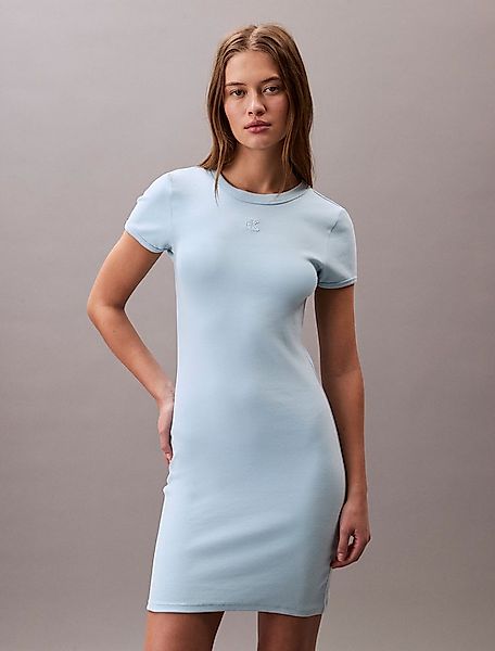 Calvin Klein Jeans Jerseykleid SS CTN CNTR 1X1 RB S Mit Rundhalsausschnitt günstig online kaufen