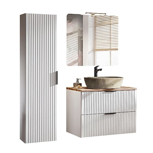 Lomadox Badmöbel-Set ADELAIDE-56-WHITE, (Spar-Set, 3-St), matt günstig online kaufen