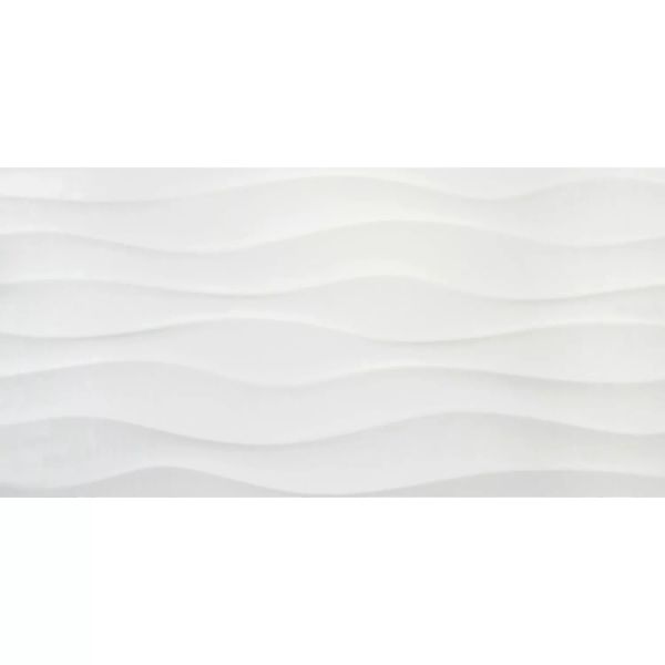 Wandfliese Alaska Steingut Glasiert Weiß Glänzend 30 cm x 60 cm x 0,8 cm günstig online kaufen