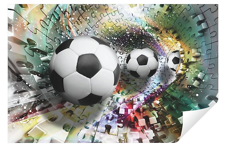 Wallarena Fototapete Kinderzimmer Jungen Fußball 3D günstig online kaufen