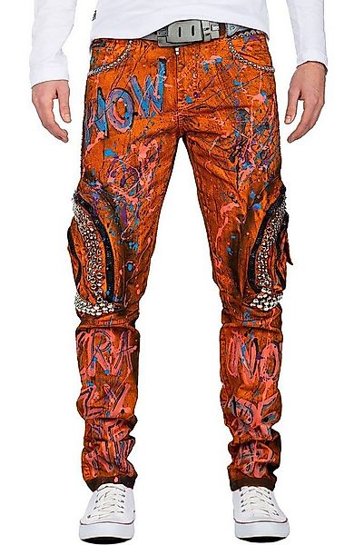 Cipo & Baxx 5-Pocket-Jeans Herren straight fit Biker Hose Stonewashed BA-CD günstig online kaufen