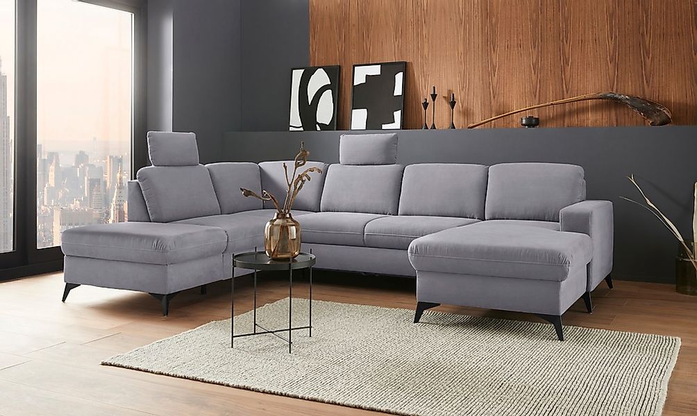 Home affaire Wohnlandschaft "Lolland U-Form" Wahlweise mit Bettfunktion und günstig online kaufen