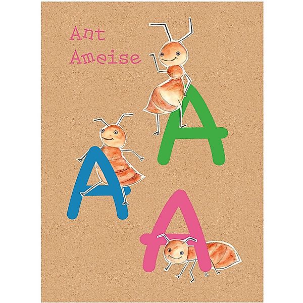 Komar Bild »ABC Animal A«, Buchstaben, (1 St.), Wandbild zur Dekoration - o günstig online kaufen