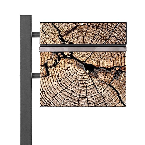 Banjado Standbriefkasten Anthrazit 45x120x16.5cm Groß Inkl. Montagematerial günstig online kaufen