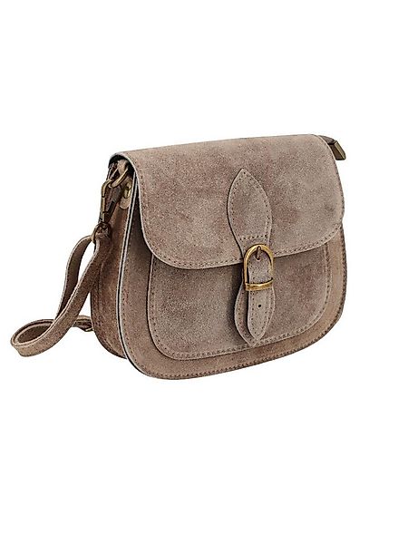 BRISE TASCHE Schultertasche Brise Damen Umhängetasche aus Wildleder mit Rei günstig online kaufen