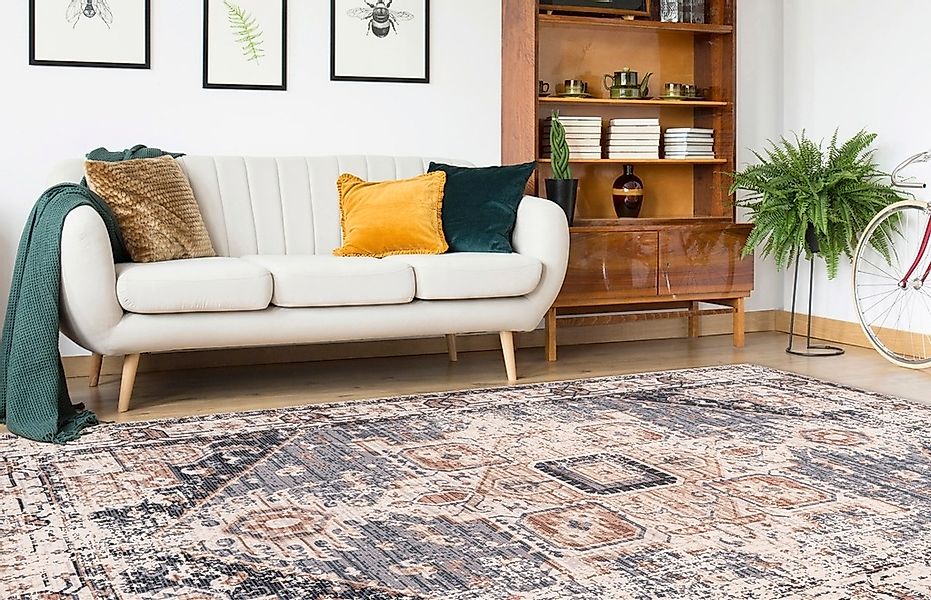 my home Teppich "Aniela" rechteckig 10 mm Höhe Baumwollteppich, Wohnzimmer günstig online kaufen