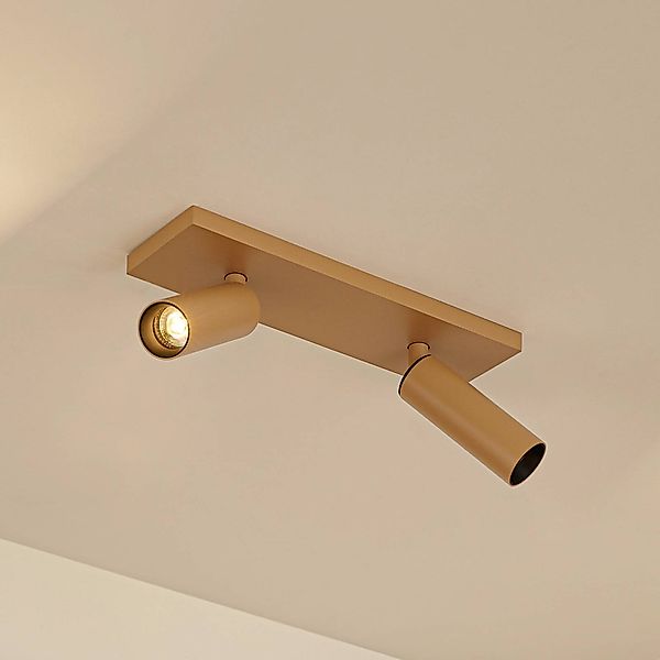 Arcchio Deckenstrahler Brinja Slim, braun, 2-flg., GU10 MR11 günstig online kaufen