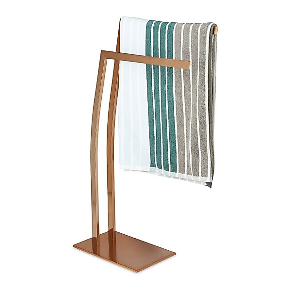 relaxdays Handtuchständer Handtuchhalter Edelstahl WIMEDO, Kupfer günstig online kaufen