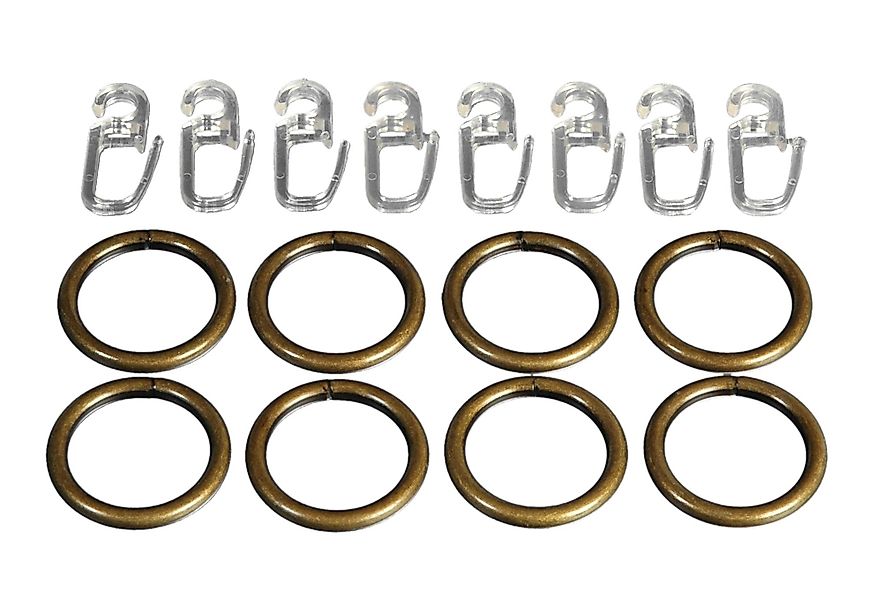 Liedeco Gardinenring, Gardinen, (Set, 8-St., mit günstig online kaufen