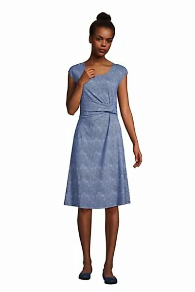 Jersey-Wickelkleid in Petite-Größe, Damen, Größe: XS Petite, Blau, by Lands günstig online kaufen