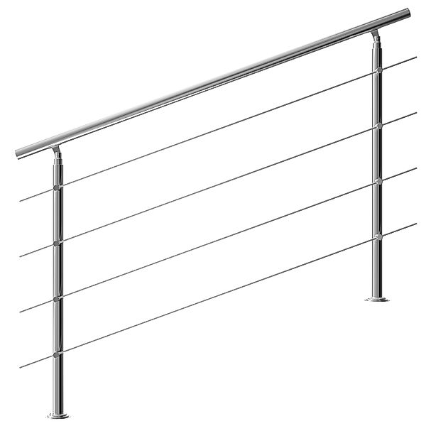 Treppengeländer Edelstahl 160cm 4 Streben günstig online kaufen