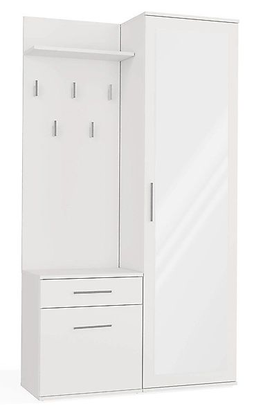 MAGOWA Kompaktgarderobe Moderner Kleiderschrank mit Spiegel günstig online kaufen