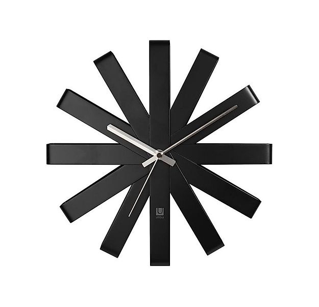 Umbra Wanduhr Ribbon Wanduhr, Moderne Quarz Wanduhr aus gebogenem Metall günstig online kaufen