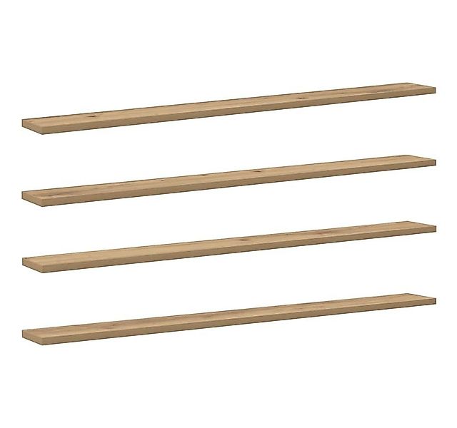 vidaXL Bücherregal Regalbrett 4 pcs Braun 100 x 10 x 1,5 cm Holzwerkstoff, günstig online kaufen