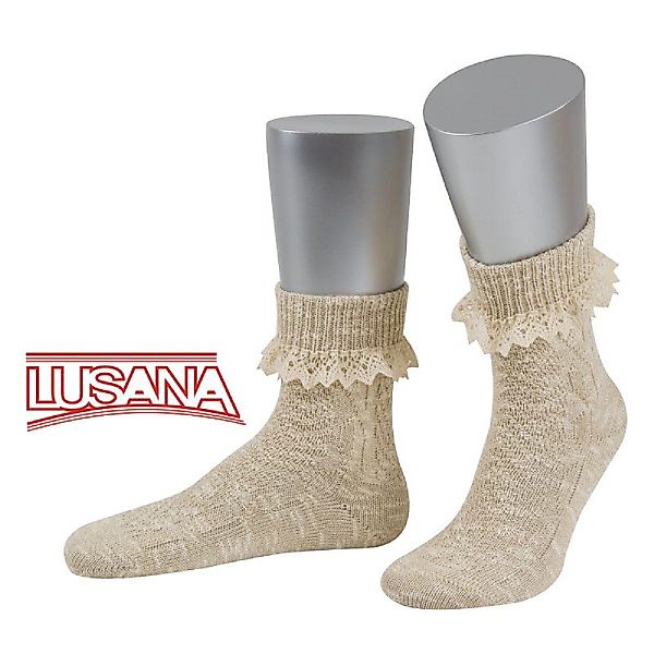 Lusana Trachtensocken kurz, mit Spitze günstig online kaufen