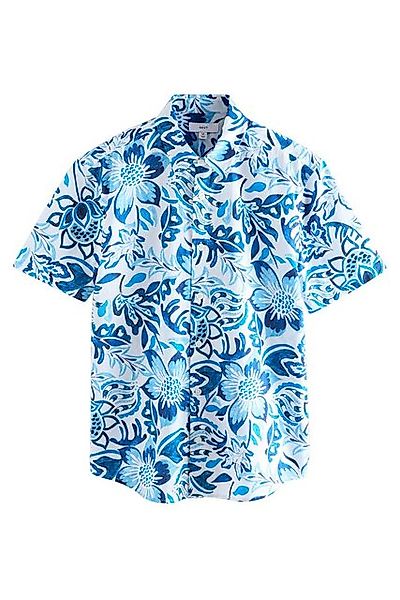 Next Kurzarmhemd Kurzarmhemd mit floralem Wasserfarben-Print (1-tlg) günstig online kaufen
