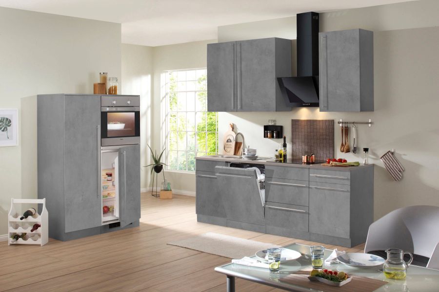 wiho Küchen Küchenzeile "Chicago" ohne E-Geräte, Breite 330 cm günstig online kaufen