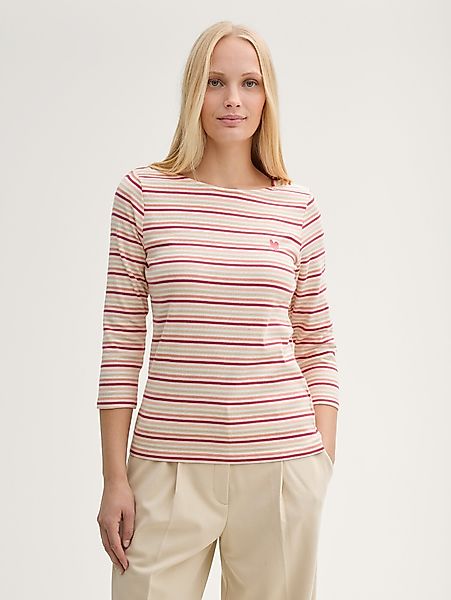 TOM TAILOR 3/4-Arm-Shirt Langarmshirt mit Streifenmuster günstig online kaufen