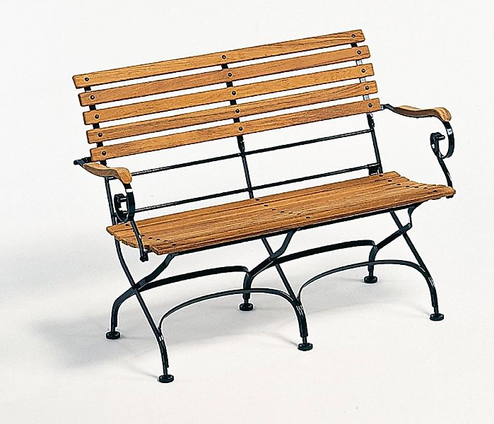2-Sitzer Outdoorbank Classic mit Armlehnen graphitgrau günstig online kaufen