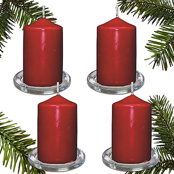 Koopman Kerzenhalter Transparent (2er-Set, 4 St), günstig online kaufen