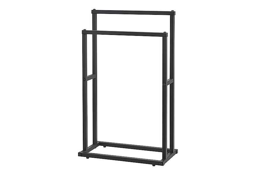 en.casa Handtuchständer, Omalo Handtuchhalter mit 2 Stangen 78x48x24cm Schw günstig online kaufen