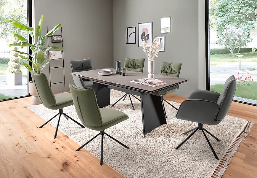 MCA furniture Esstisch »MOLINARA Auzugtisch 200-290cm hellgrau«, (1 St.), K günstig online kaufen
