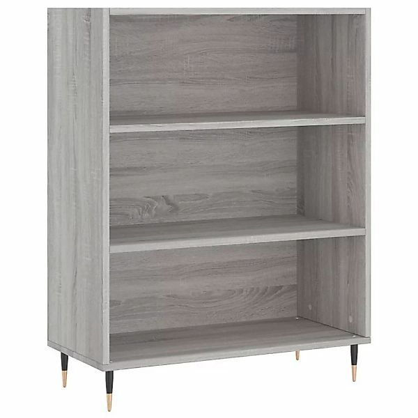 VidaXL Bücherregal Grau Sonoma Metall 69,5x32,5x90 cm Holzwerkstoff günstig online kaufen