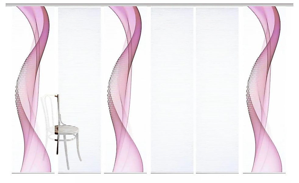 HOME in green Schiebegardine "NEVOLA" Paneelwagen 6 Stk. tlg. SET DIGITALDR günstig online kaufen