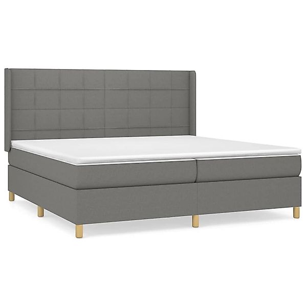 vidaXL Boxspringbett mit Matratze Dunkelgrau 200x200 cm Stoff1378035 günstig online kaufen