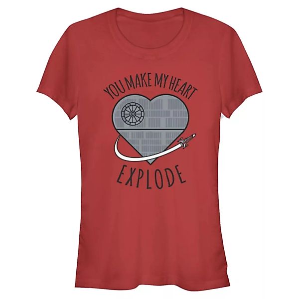 Star Wars - Death Star Heart Explode - Valentinstag - Frauen T-Shirt günstig online kaufen