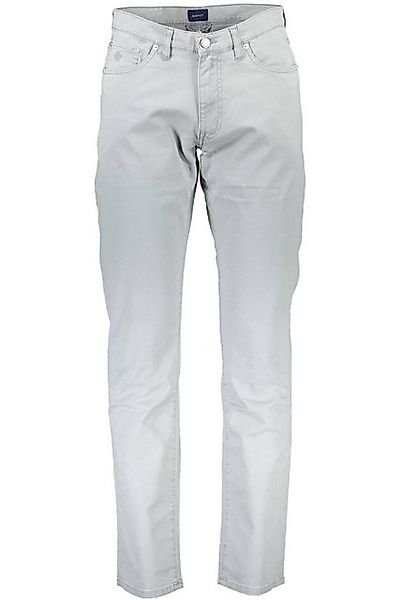 Gant 5-Pocket-Hose Graue Herrenhose mit 5 Taschen, Knopf und Reißverschluss günstig online kaufen