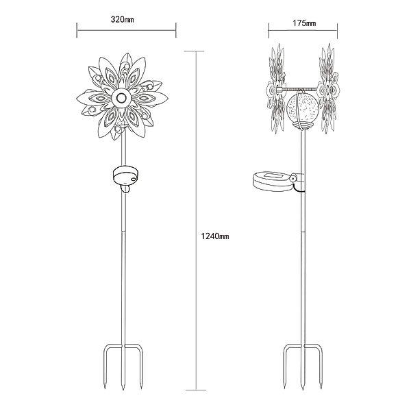 GLOBO LIGHTING LED Solarleuchte, LED-Leuchtmittel fest günstig online kaufen