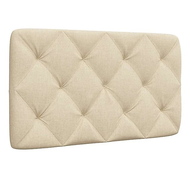 vidaXL Bett Kopfteil-Kissen Creme 90 cm Stoff (1-tlg) günstig online kaufen
