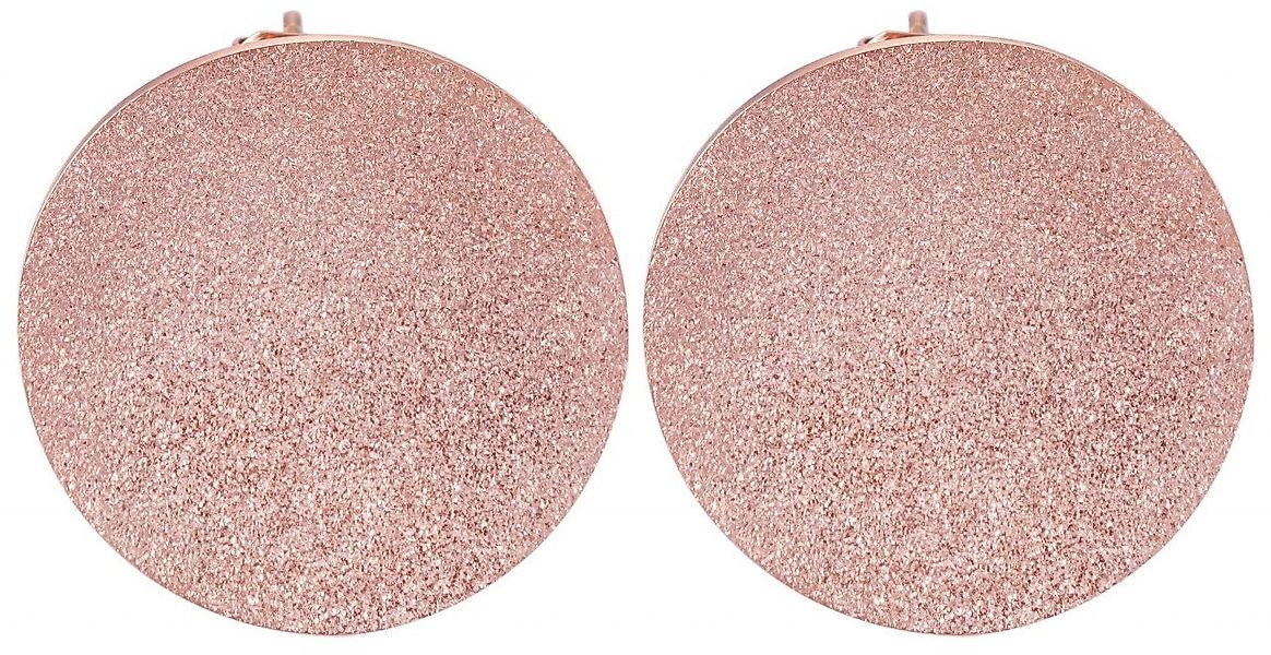 Adelia´s Paar Ohrhänger Damen Ohrstecker aus mattem Edelstahl Ø 25 mm günstig online kaufen