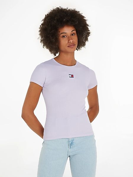 Tommy Jeans T-Shirt "TJW SLIM BADGE RIB TEE", in Rippoptik günstig online kaufen