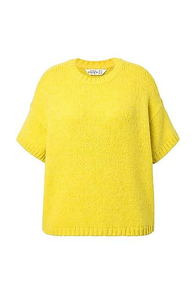 Studio Untold Strickpullover Pullover Oversize Shape Fancy-Strick Halbarm günstig online kaufen