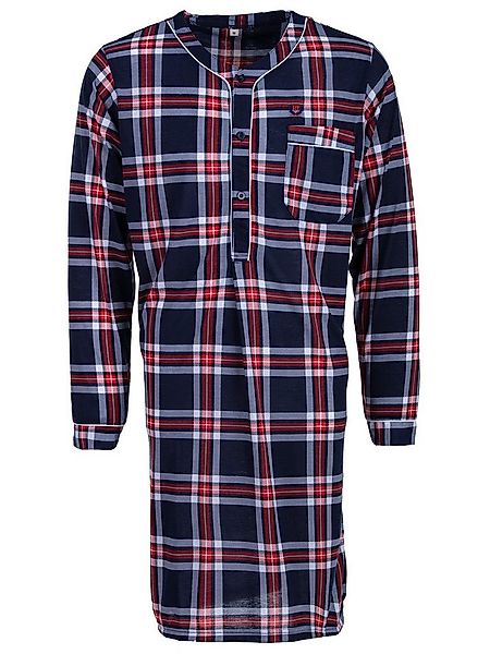 Henry Terre Nachthemd Nachthemd langarm - Tartan Muster günstig online kaufen