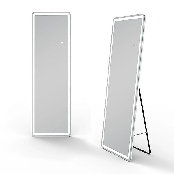 Aica Sanitär Ganzkörperspiegel Bogen Schwarz Aluminum 50L x 150H cm 2in1 St günstig online kaufen