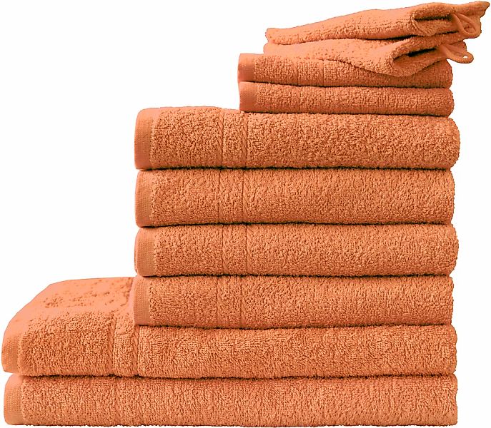 Dyckhoff Handtuch Set "Kristall" Set 10 Stk. Walkfrottee mit feiner Bordüre günstig online kaufen