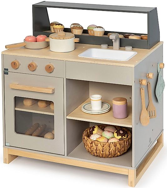 MUSTERKIND® Spielküche Prunus, warmgrau/natur Holz, FSC®-Holz günstig online kaufen
