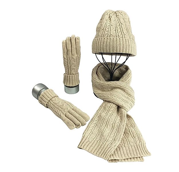 Coonoor Mütze & Schal 3 in 1 Damen Mütze, Schal & Handschuh Winter Sets 3-t günstig online kaufen