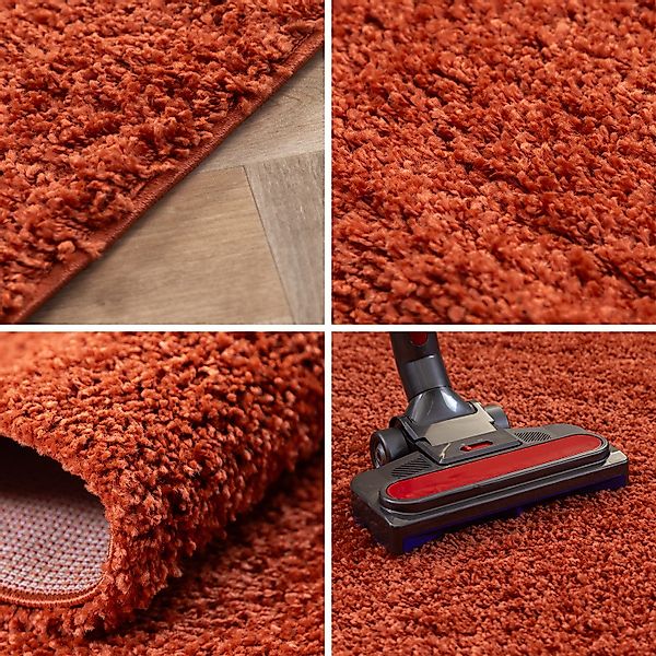 Carpettex Hochflor-Teppich Unicolor - Einfarbig, Rund, günstig online kaufen