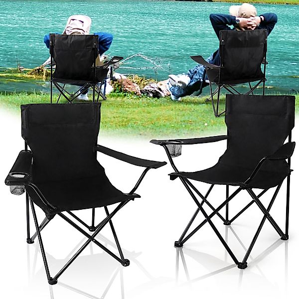 CALIYO Klappstuhl Campingstuhl Anglerstuhl mit Getränkehalter günstig online kaufen