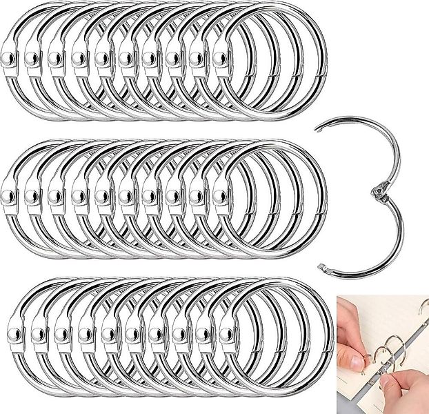 FELIXLEO Schlüsselanhänger Buchringe 120 Stück 22mm günstig online kaufen