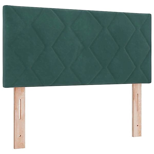 vidaXL LED Kopfteil mit LED-Streifenleuchten Dunkelgrün 100 cm Samt 3338210 günstig online kaufen