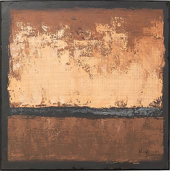 Kare Design Bild mit Rahmen "Gerahmtes Bild Silence Braun 120x120cm" günstig online kaufen