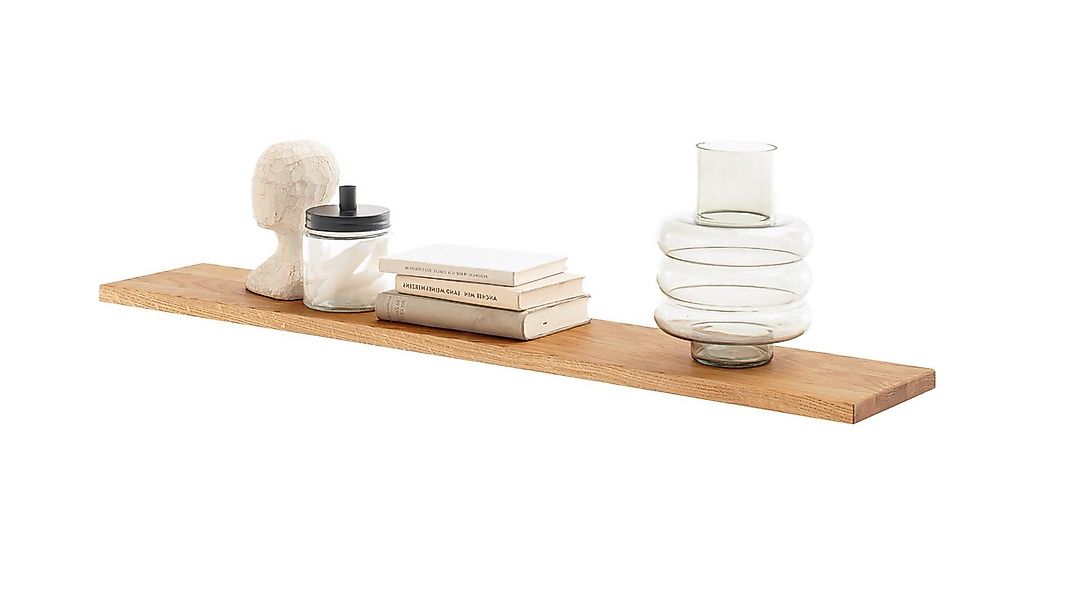 Massivart® Wandboard GRENO 110 cm Breite / Massivholz Wildeiche geölt, Wand günstig online kaufen