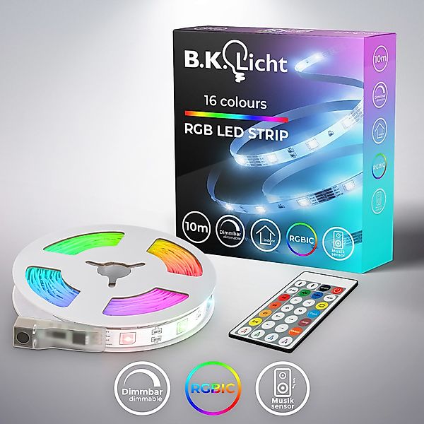B.K.Licht LED-Streifen 10m Magic RGB Band günstig online kaufen