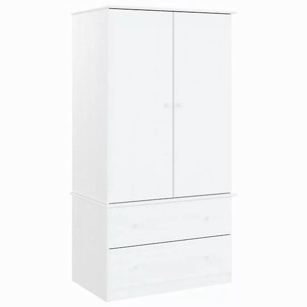 vidaXL Kleiderschrank Kleiderschrank ALTA Weiß 90x55x170 cm Massivholz Kief günstig online kaufen