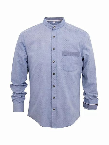 MarJo Trachtenhemd Stehkragenhemd SEBASTIAN blau günstig online kaufen